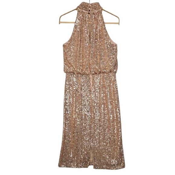 Eliza J Mock-Neck Sequined Bodycon Dress - Picture 3 of 12